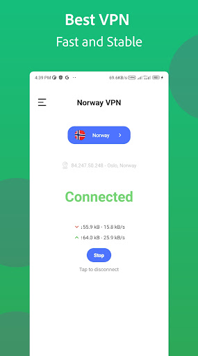 Norway VPN - Norwegian IP Fast 螢幕截圖 3