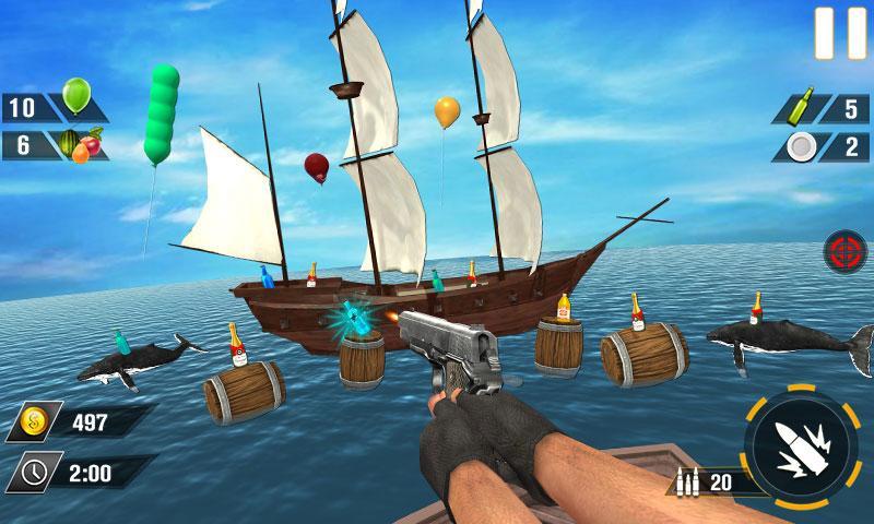 Bottle Gun Shooter Game Ảnh chụp màn hình 2