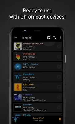 Internet Radio Player - TuneFm Ảnh chụp màn hình 2