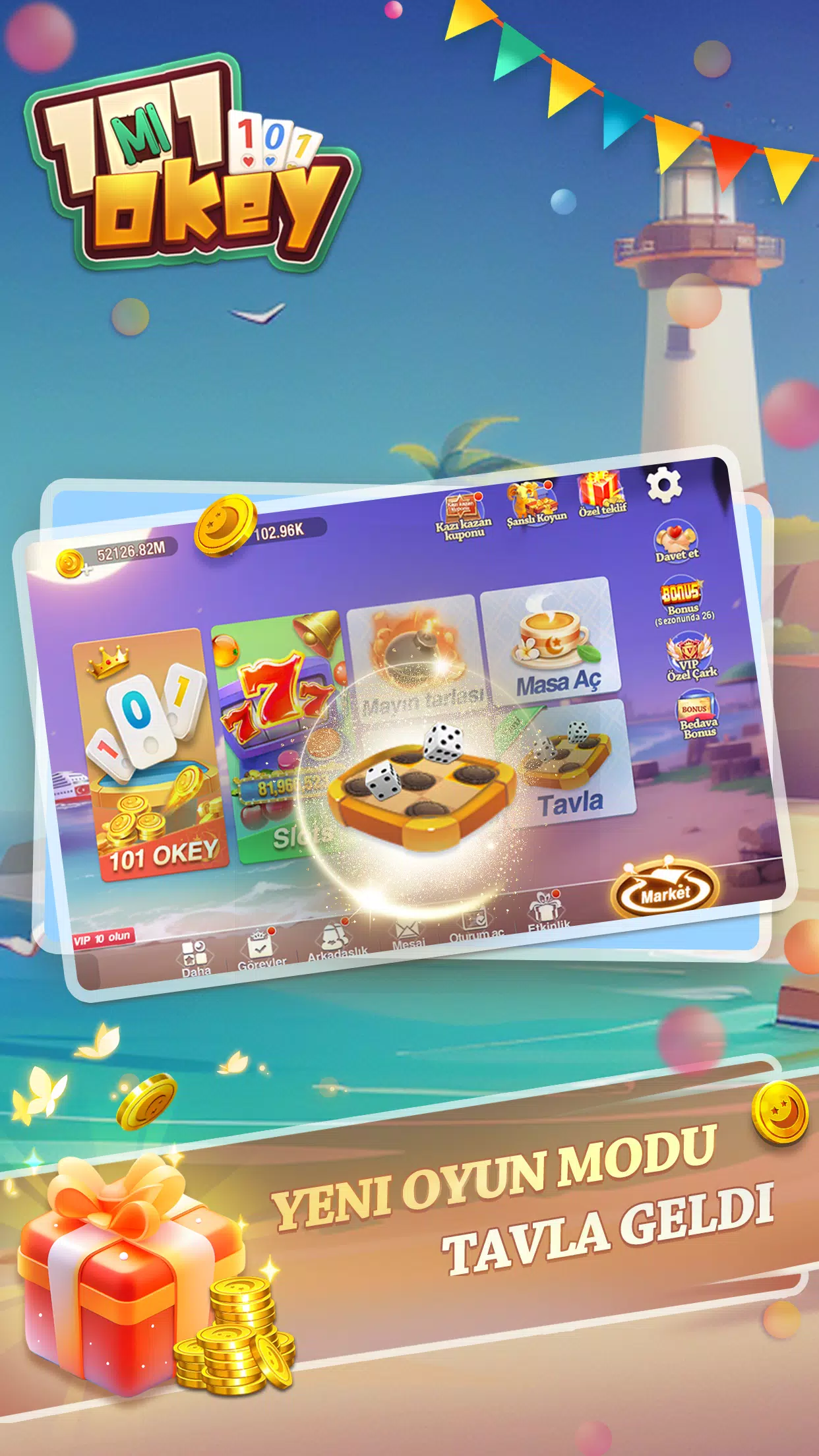 101 Okey Mi&Tavla Capture d'écran 1