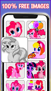 Pony Pixel Art Coloring Book Schermafbeelding 0