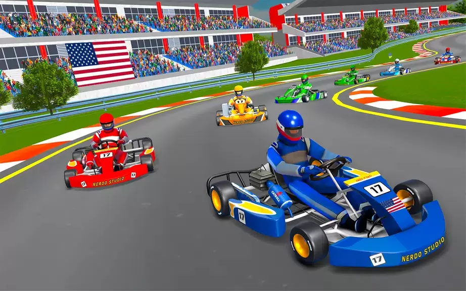 Go Kart Racing Games 3D Stunt Скриншот 2