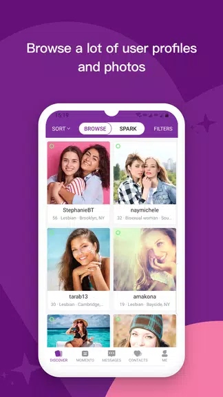 Les: Lesbian Dating & Chat App স্ক্রিনশট 2