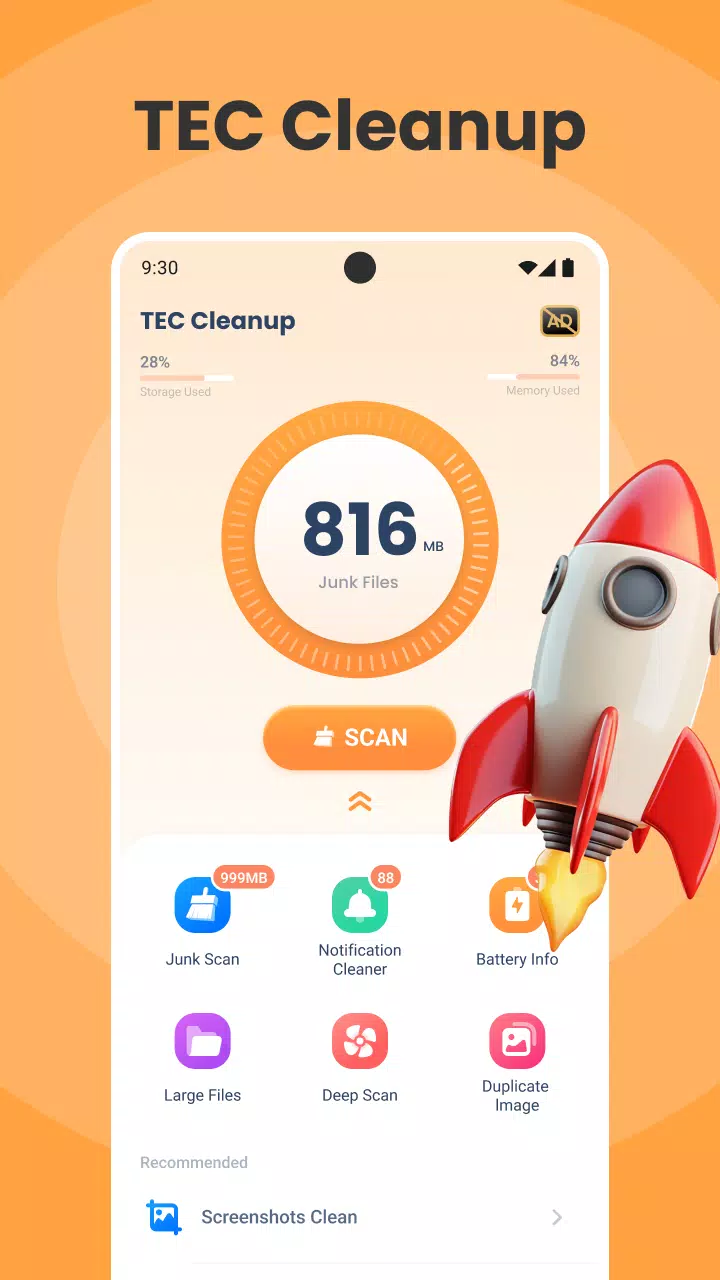 TEC Cleanup - Storage Cleaner スクリーンショット 0