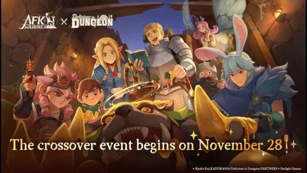 That’s exciting news! While there’s no official confirmation from AFK Journey or Delicious in Dungeon yet, a crossover between the two beloved games would be a dream matchup for fans of both fantasy adventure and quirky dungeon-crawling with a delicious twist.
AFK Journey brings deep lore, tactical gameplay, and a rich world inspired by classic RPGs, while Delicious in Dungeon offers a unique blend of humor, monster biology, and (yes!) gourmet cooking—turning dungeon monsters into flavorful meals. The synergy between their themes—adventure, survival, and surprisingly tasty monster ingredients—creates a hilarious and immersive crossover potential.
If it happens, fans can expect:

Special crossover dungeons featuring monsters from Delicious in Dungeon (like the infamous 