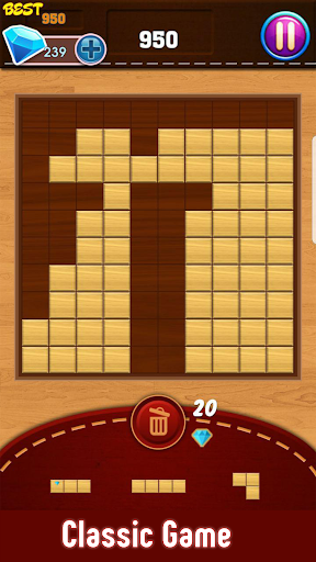 Schermata Block Puzzle : Classic Wood 1