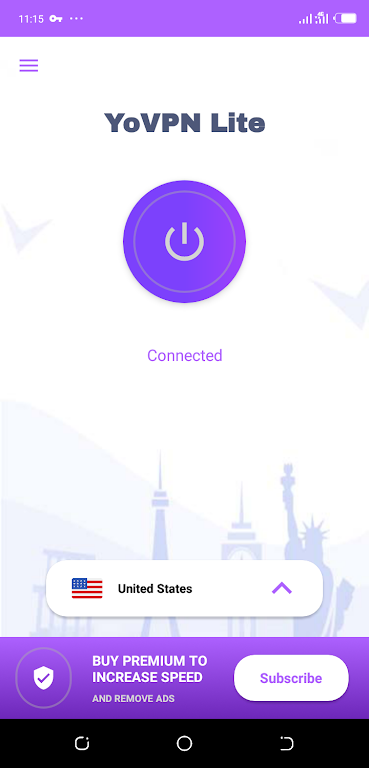 YoVPN-LITE, The Free fastest and most secured VPN Screenshot 0