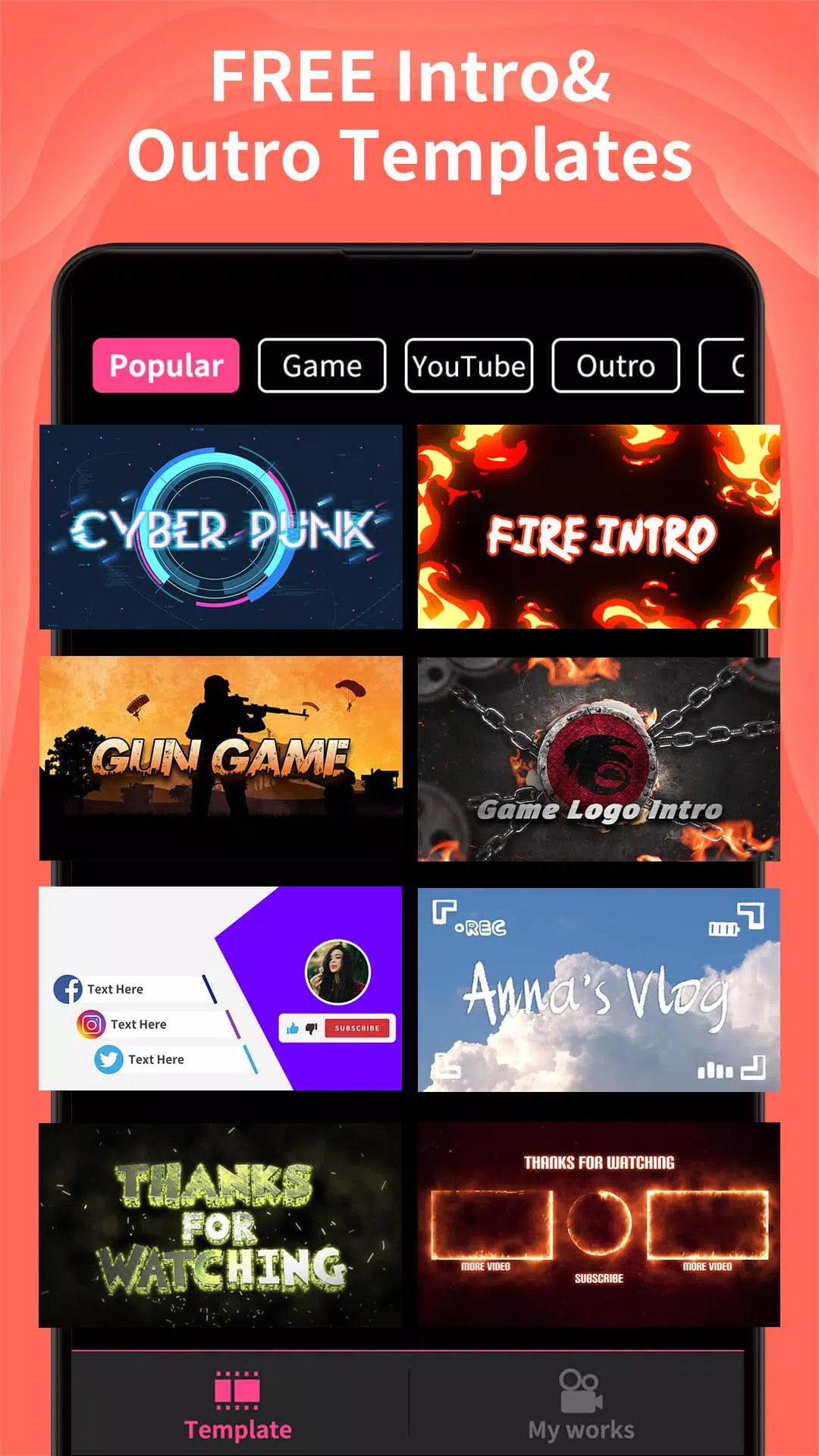 Intro Maker ဖန်သားပြင်ဓာတ်ပုံ 0