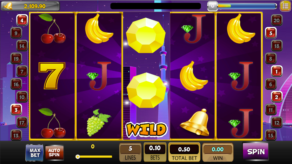 SlotMan - Free Classic Vegas Slot Machine 777 螢幕截圖 1