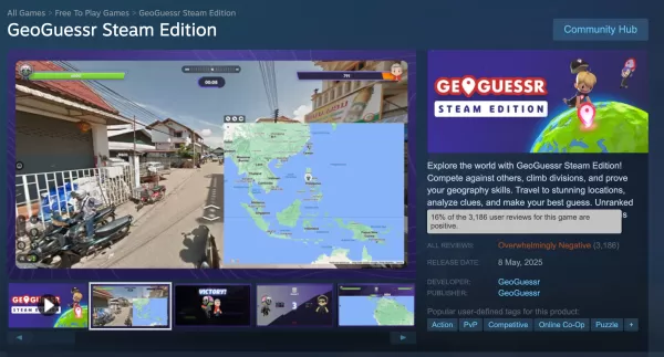 Tumugon si Geoguessr sa feedback habang papalapit ang Steam Edition sa ilalim ng mga rating ni Valve