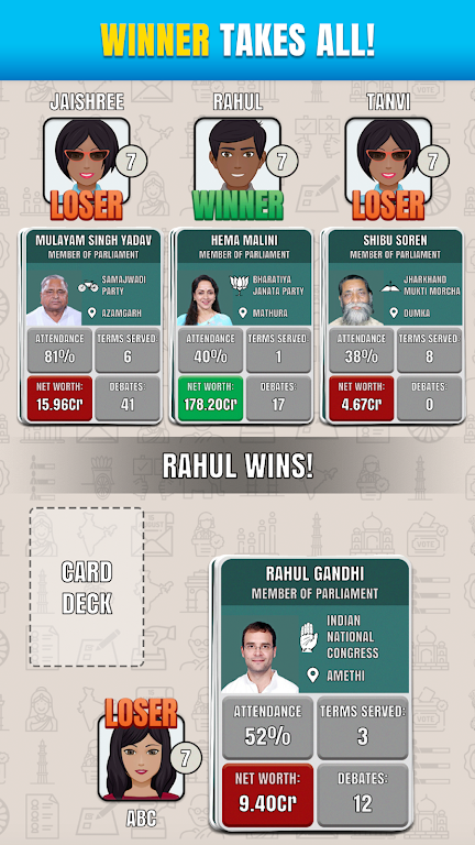 Rajneeti - Trump Card Game 螢幕截圖 2