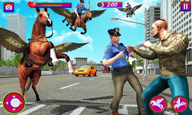 Flying Horse Police Chase Sim 스크린샷 1