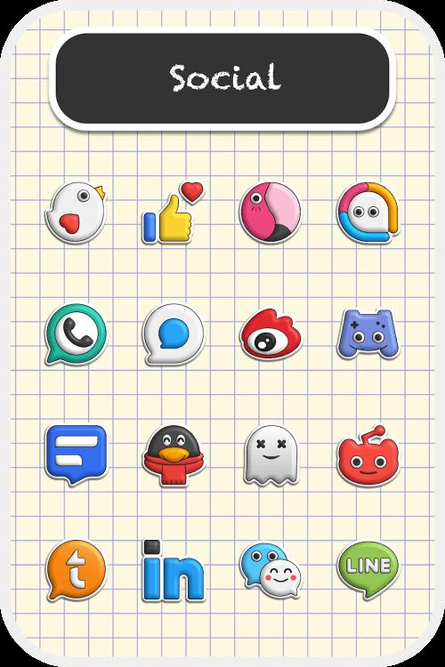 Poppin icon pack スクリーンショット 1