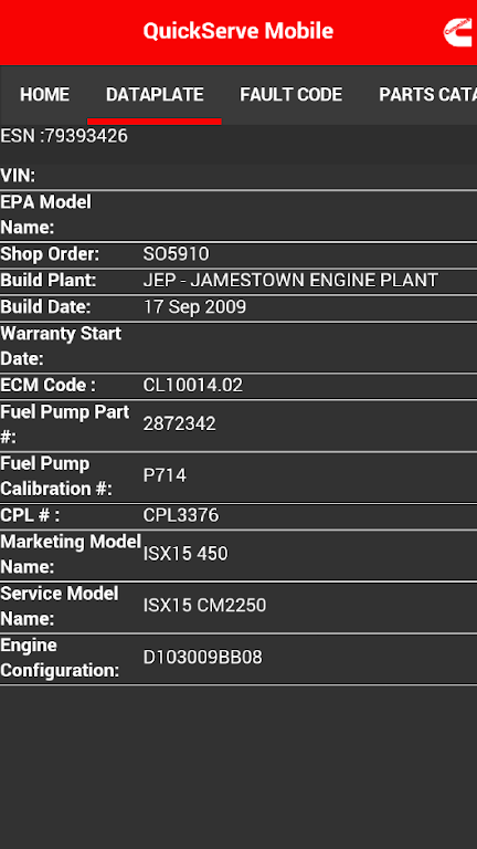 Cummins QuickServe Mobile应用截图第2张
