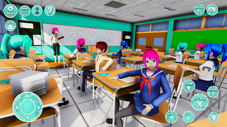 Anime Girl High School Life 3D Screenshot 1