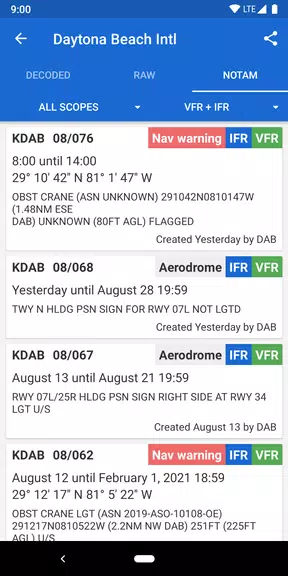 Avia Weather - METAR & TAF 螢幕截圖 3