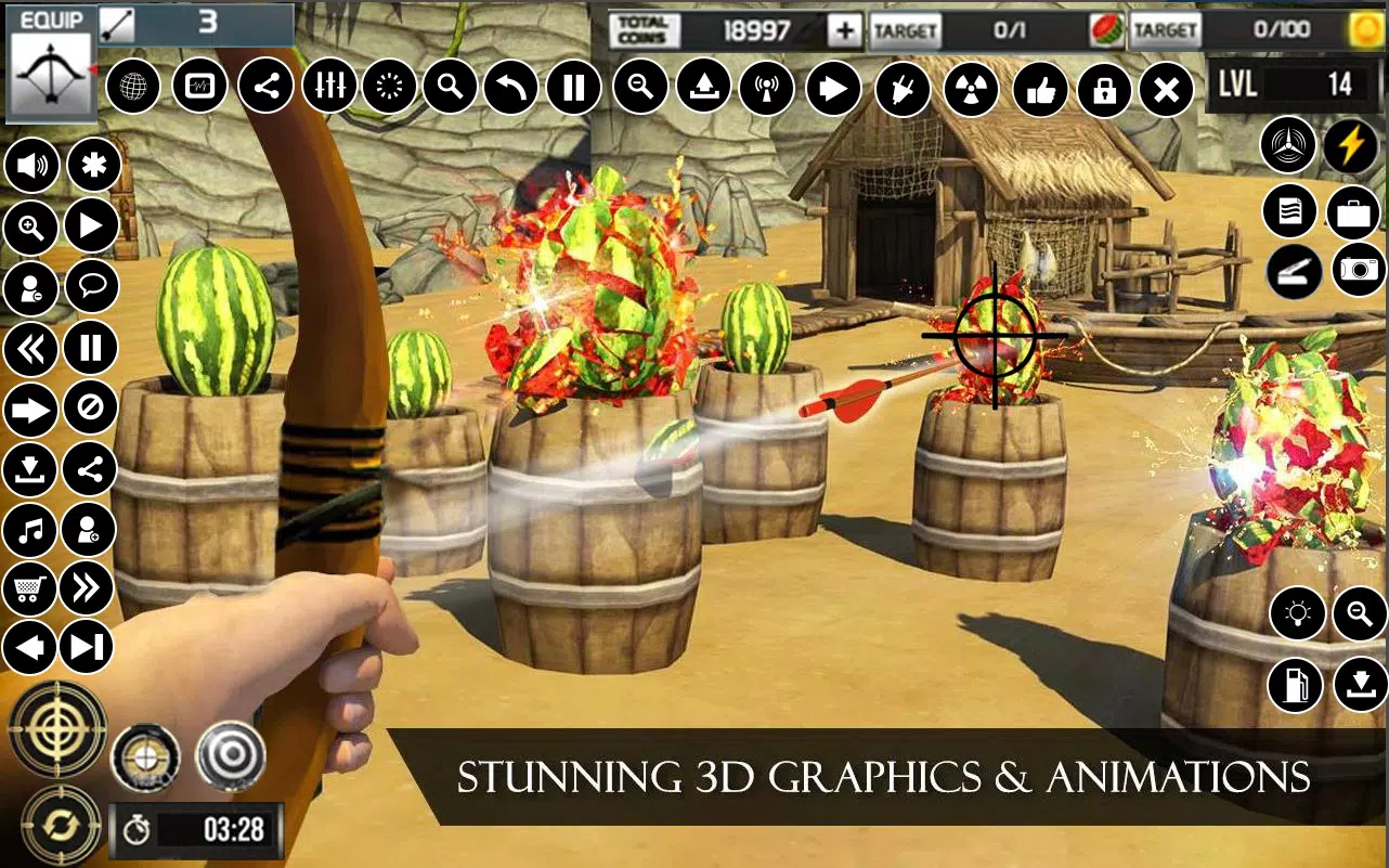 Watermelon Archery Games 3D 螢幕截圖 1