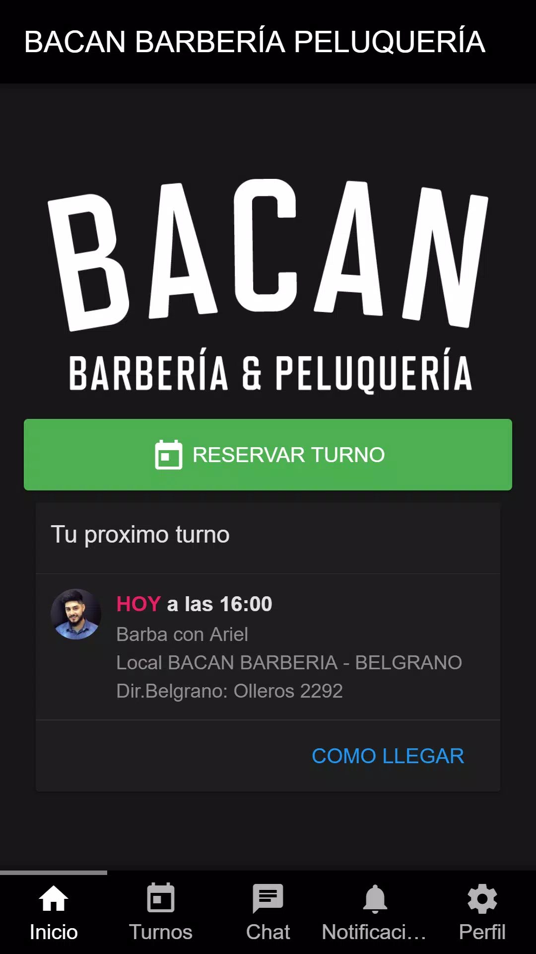 Bacan barbería y peluquería Capture d'écran 0