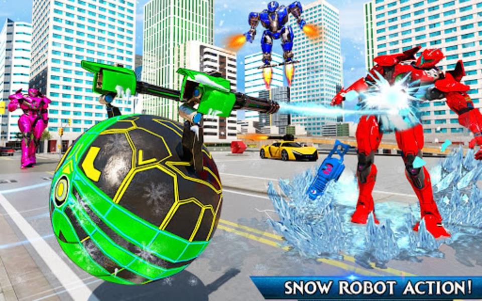 Snow Ball Robot Bike Games Ảnh chụp màn hình 2