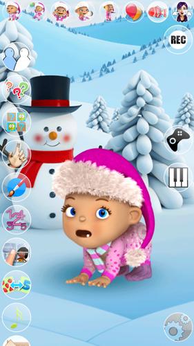 Talking Baby Babsy Winter Fun स्क्रीनशॉट 2