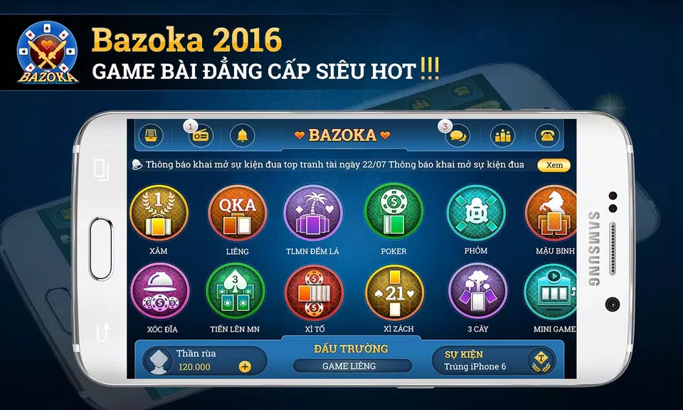 Bazoka - game bai online 2016 Captura de pantalla 0
