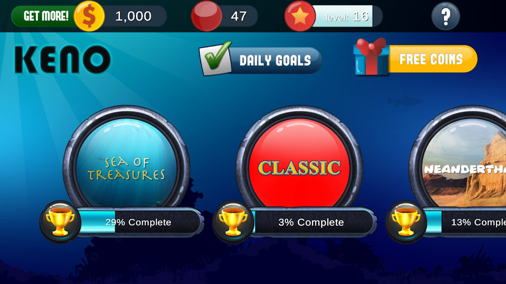 Keno Free Keno Game Schermafbeelding 1