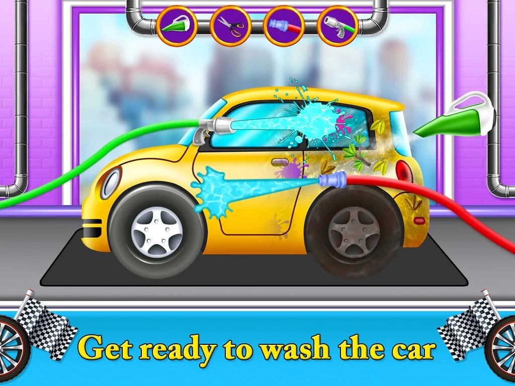 Auto car wash garage game 螢幕截圖 0