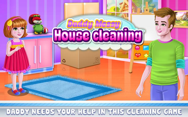 Daddy Messy House Cleaning Zrzut ekranu 2