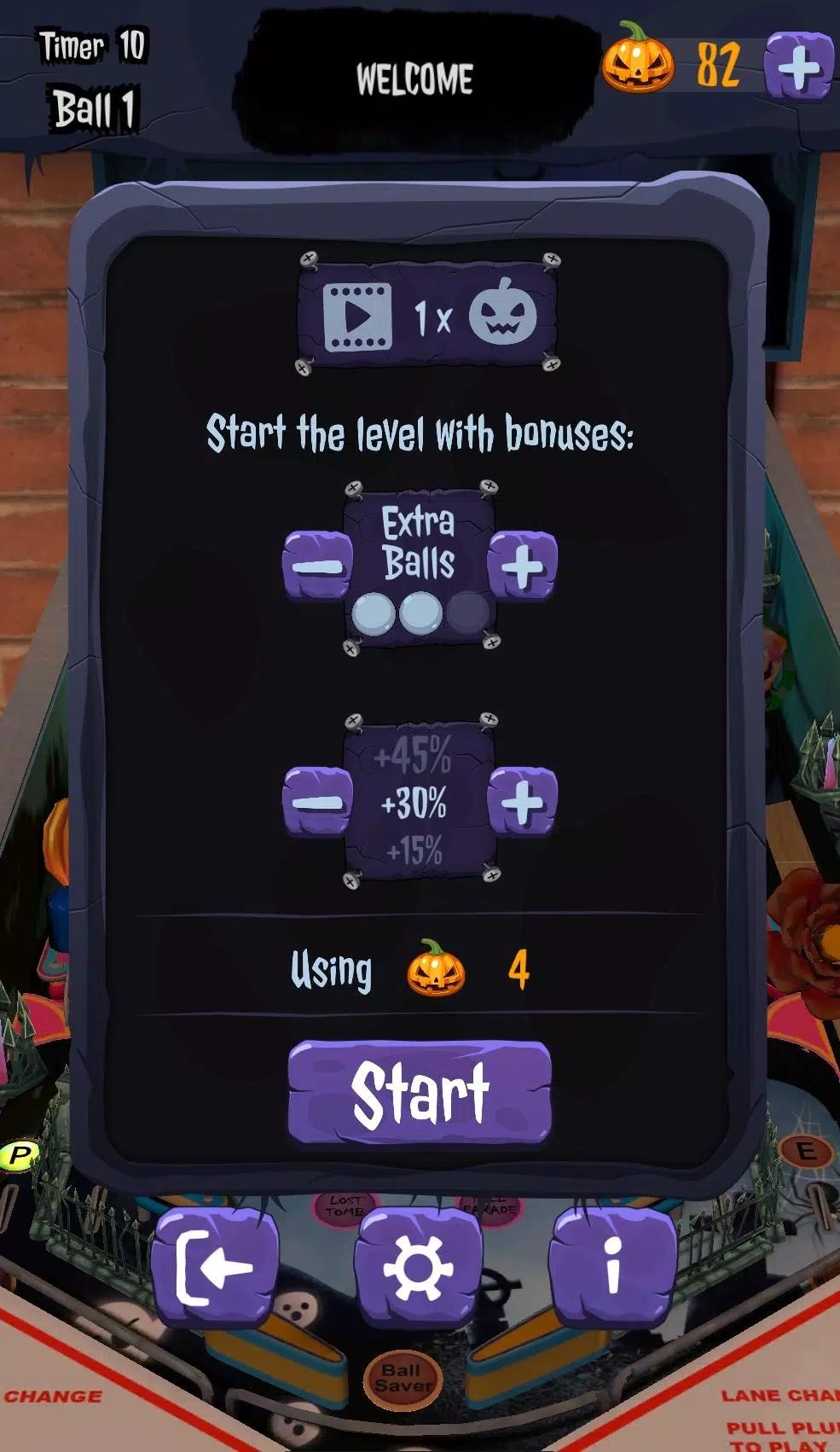 Halloween Pinball 螢幕截圖 3