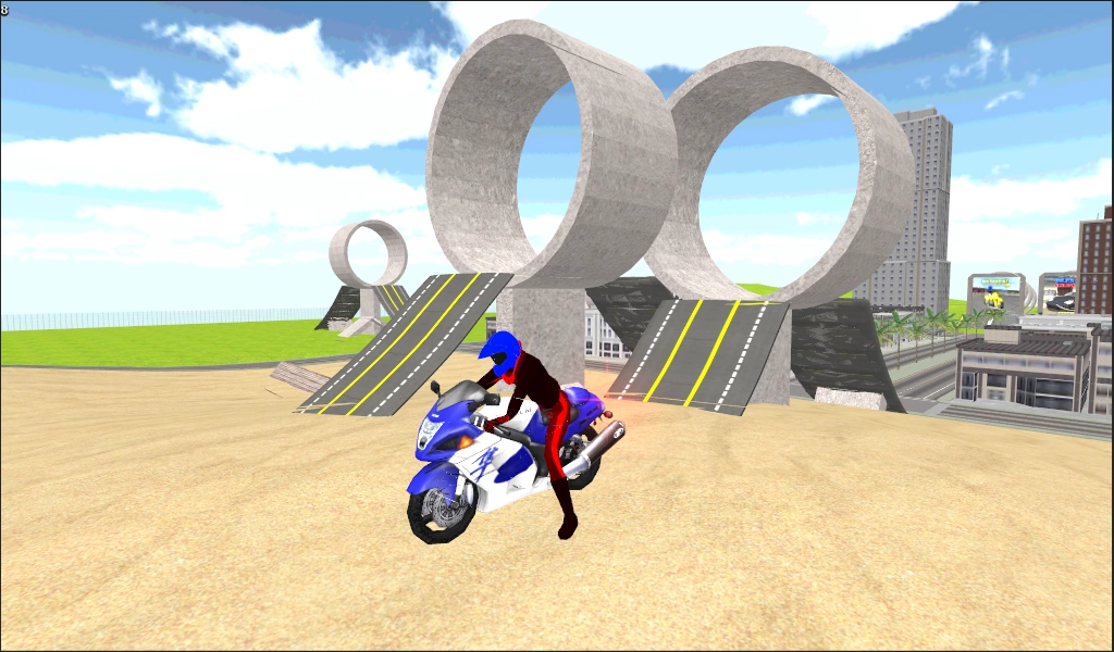 Motorbike Stunt Race 3D Скриншот 2