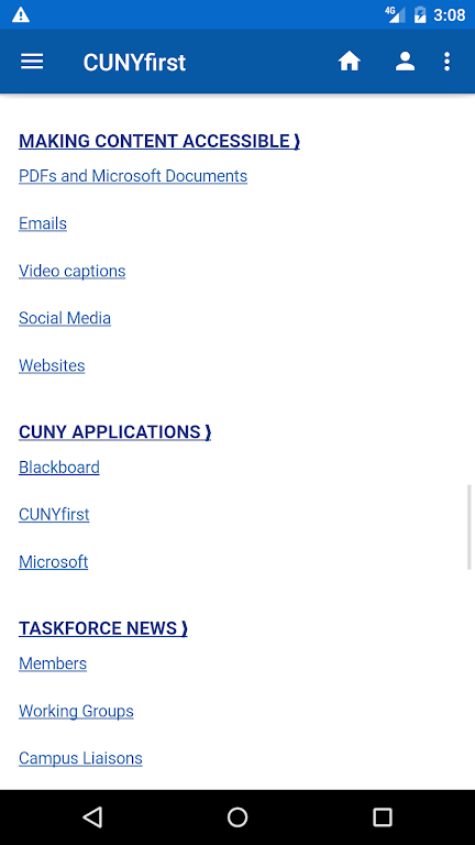 CUNYfirst ဖန်သားပြင်ဓာတ်ပုံ 2