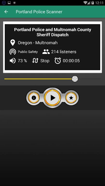 Portland Police Scanner Free Police Scanner App 螢幕截圖 0