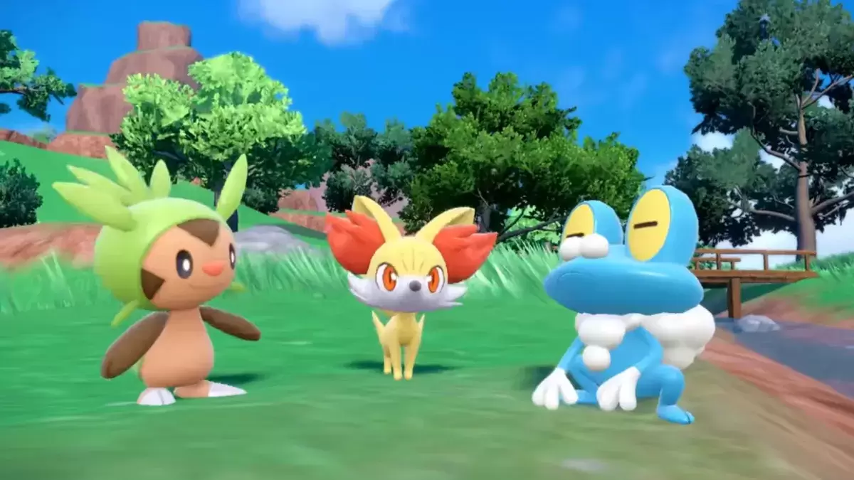 Gen 6 Starters Chespin, Fennekin และ Froakie ในPokémon Scarlet & Violet