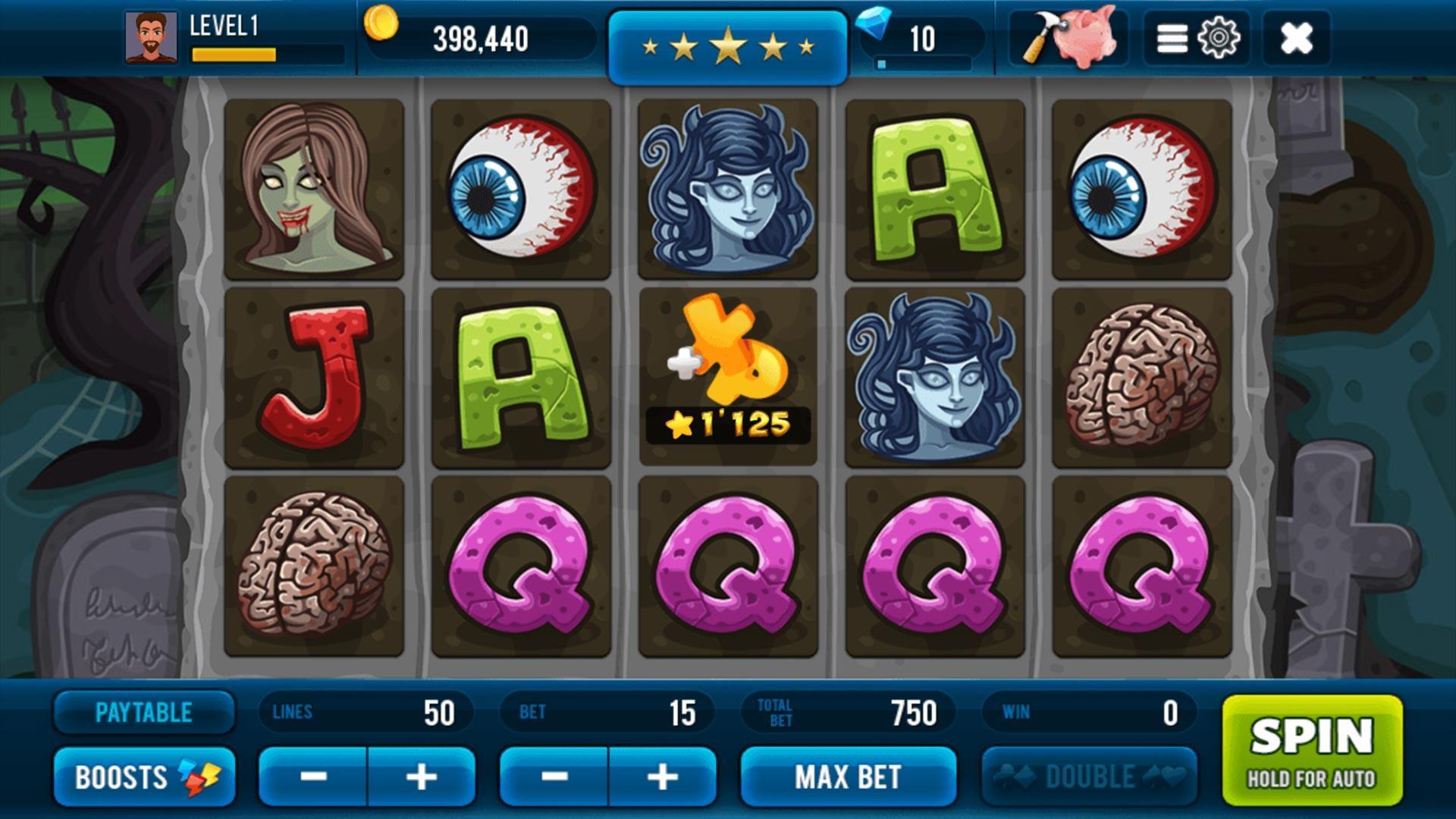 Zombie Casino Slot Machine Screenshot 1