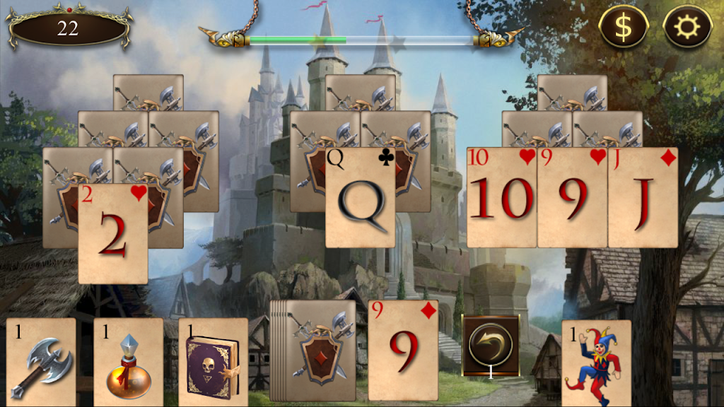 Legends of Solitaire Curse of the Dragons TriPeaks স্ক্রিনশট 1