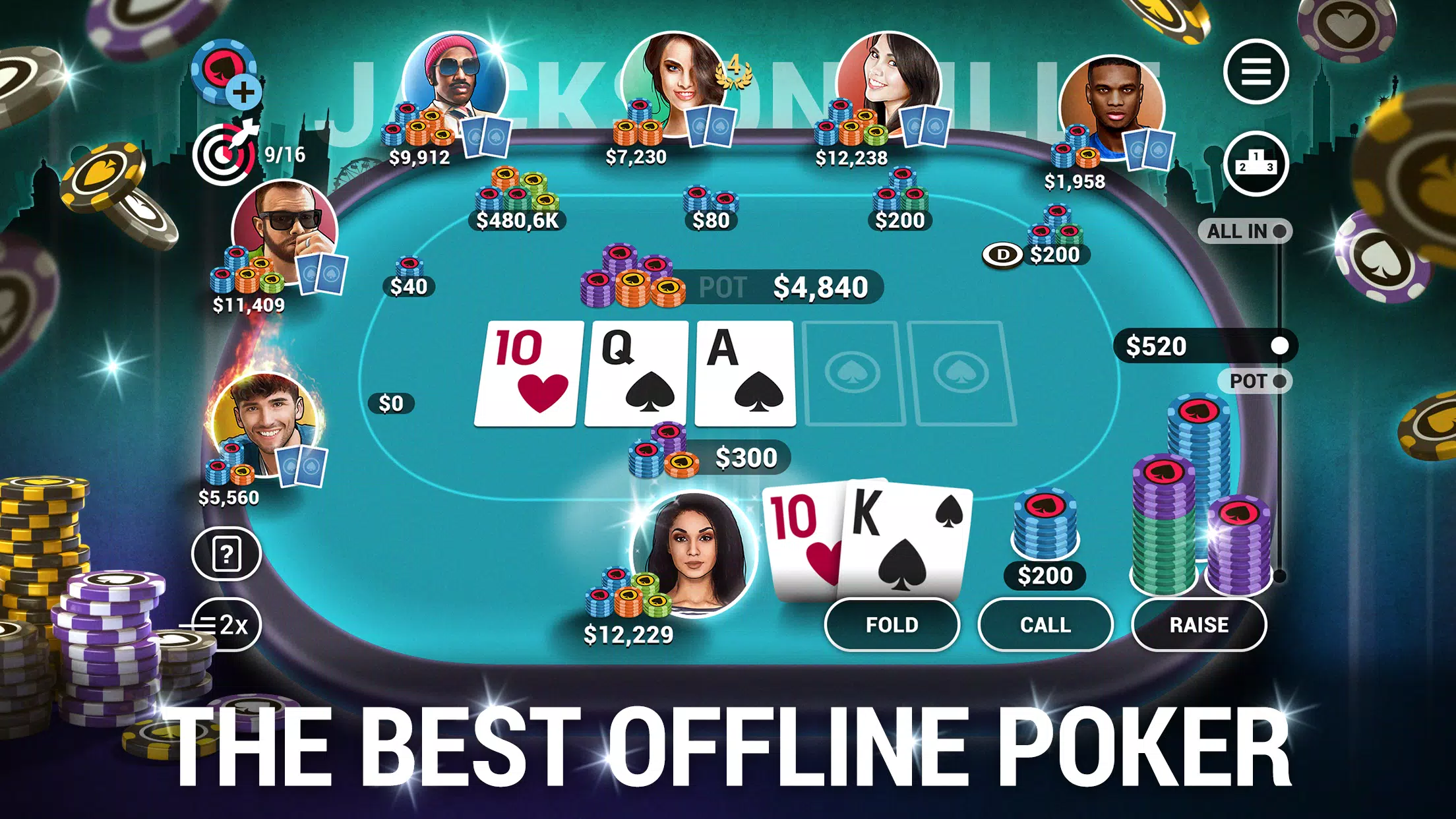 Poker World, Offline TX Holdem 螢幕截圖 0