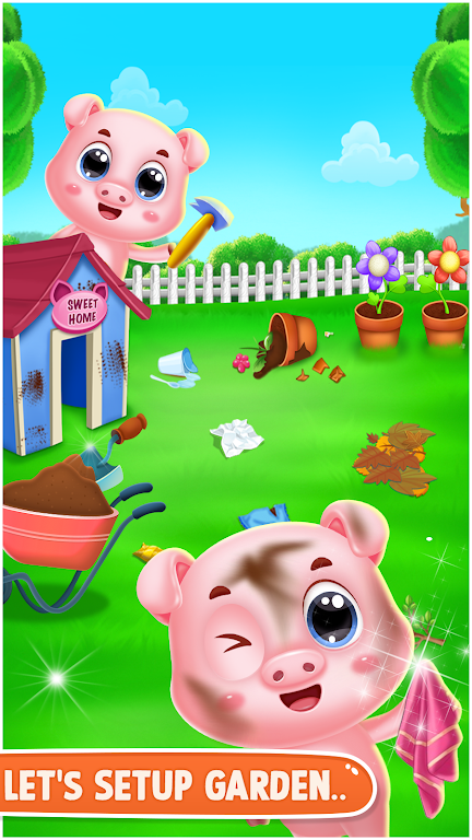 pinky pig daycare salon games Screenshot 2