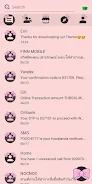 SMS Theme Ribbon Pink messages应用截图第2张