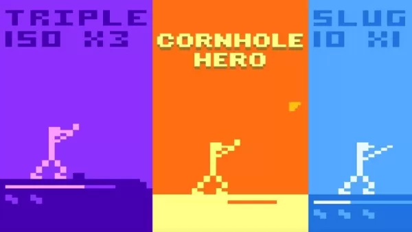 Pixeljam의 최신 모바일 게임 인 Cornhole Hero에서 가방 던지기 아트 마스터
