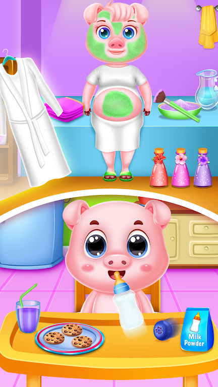 Pinky pig mom newborn 스크린샷 1