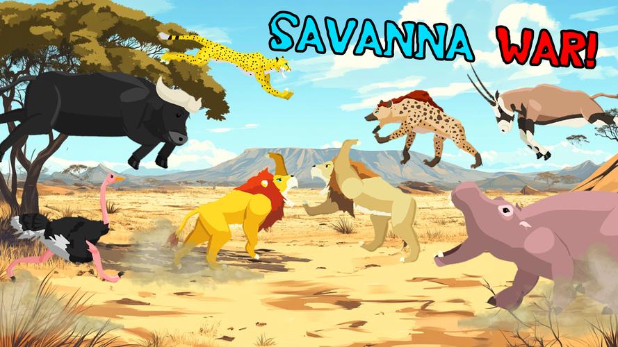 Lion Fights Savannah Animals Скриншот 0