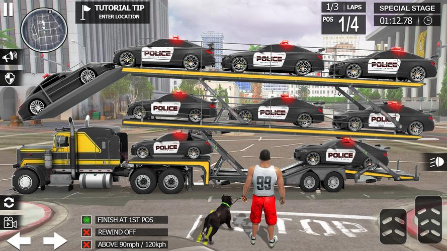 US police Cars Transport truck Ekran Görüntüsü 3