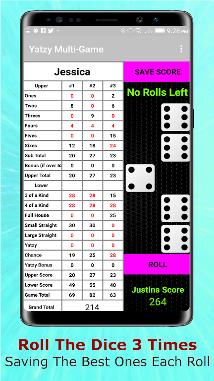 Yatzy Multi-Game Edition 스크린샷 1