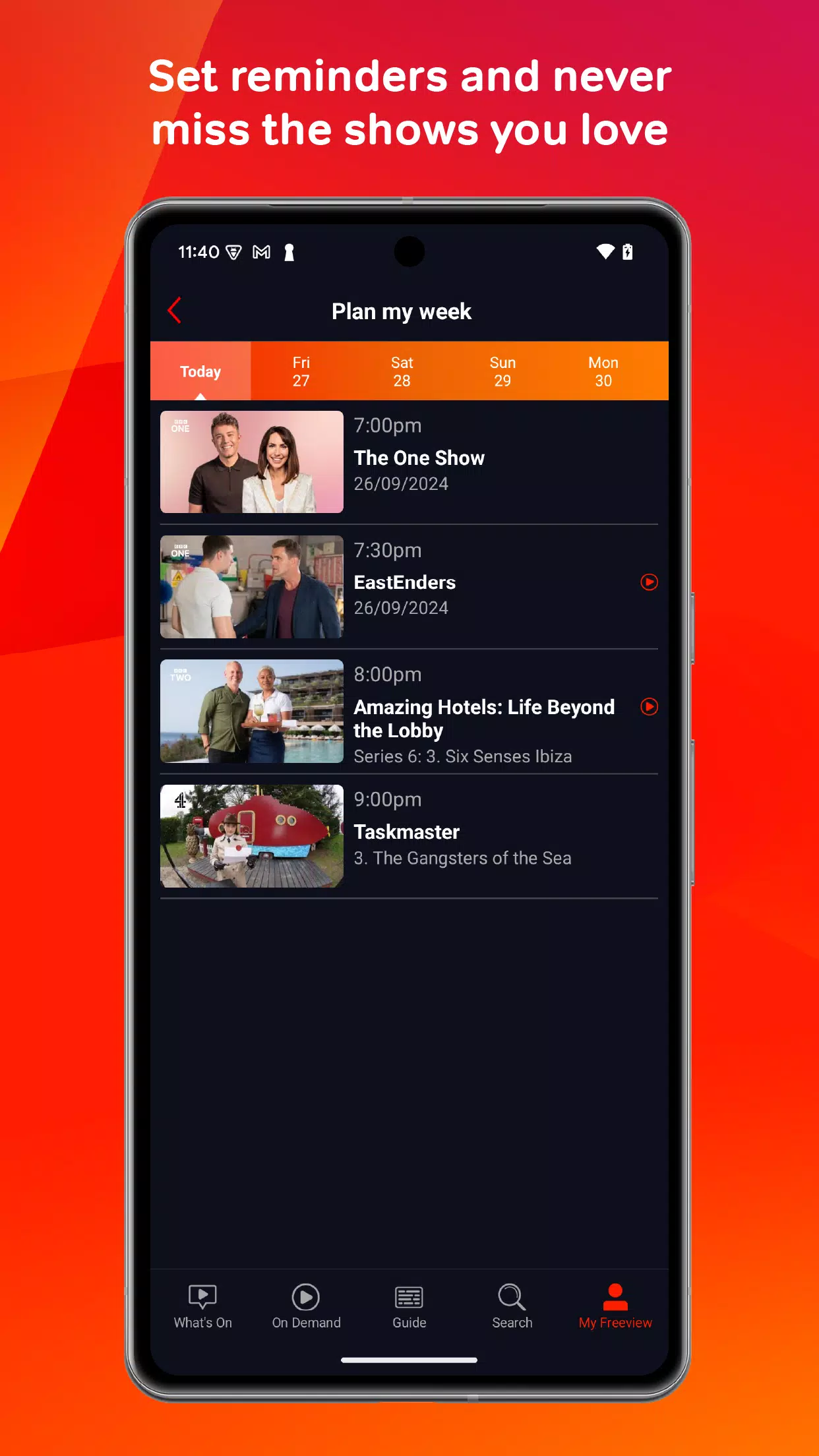 Freeview ภาพหน้าจอ 3