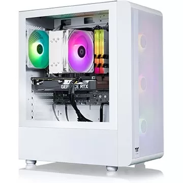 थर्मलटेक LGCS क्वार्ट्ज इंटेल कोर i5-14400F GEFORCE RTX 5060 गेमिंग पीसी