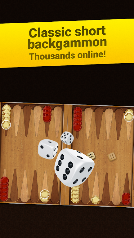 Backgammon Short Arena: Play online backgammon! Tangkapan skrin 0