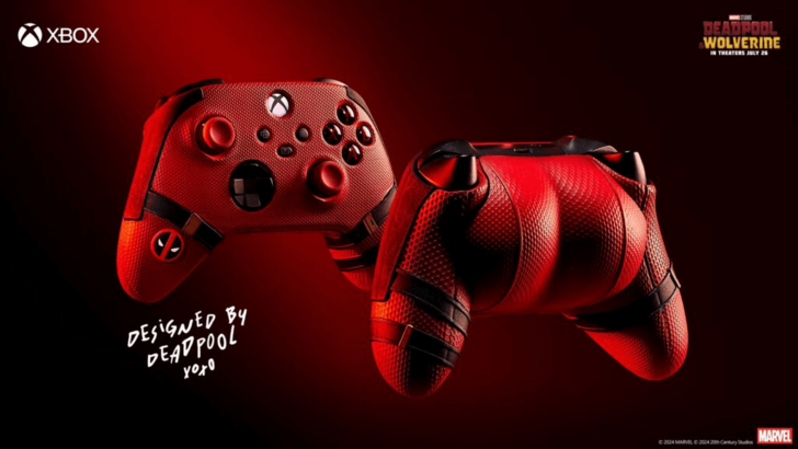 O Xbox e o controlador de Deadpool com uma torção 