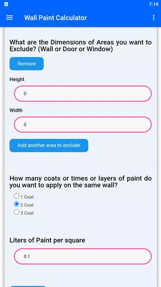 Wall Paint Calculator 螢幕截圖 2