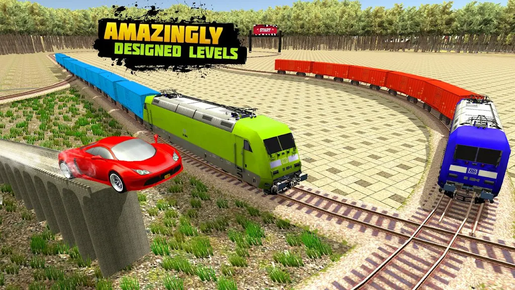 Train Racing 3d- Bus Vs Train Screenshot 2