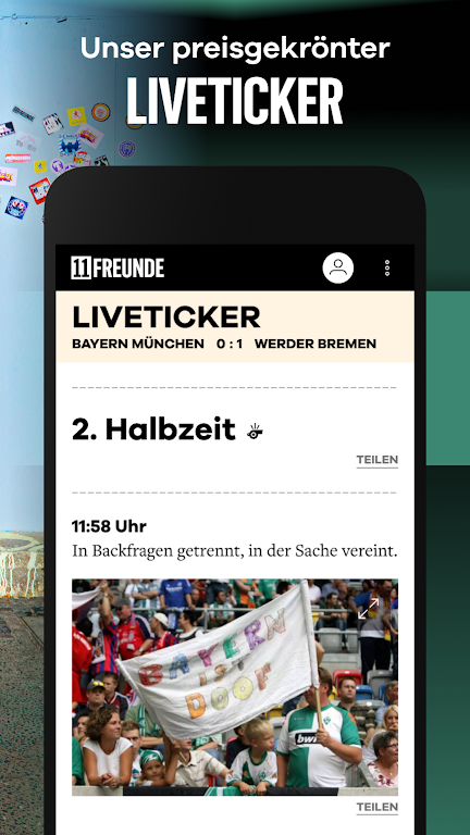 11FREUNDE - News & Liveticker Скриншот 1